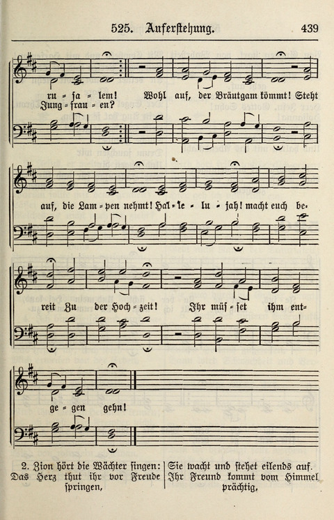 Gesangbuch für deutsche Gemeinden: enthaltend Psalmen und geistliche Lieder für öffentlichen und häuslichen Gottesdienst page 439