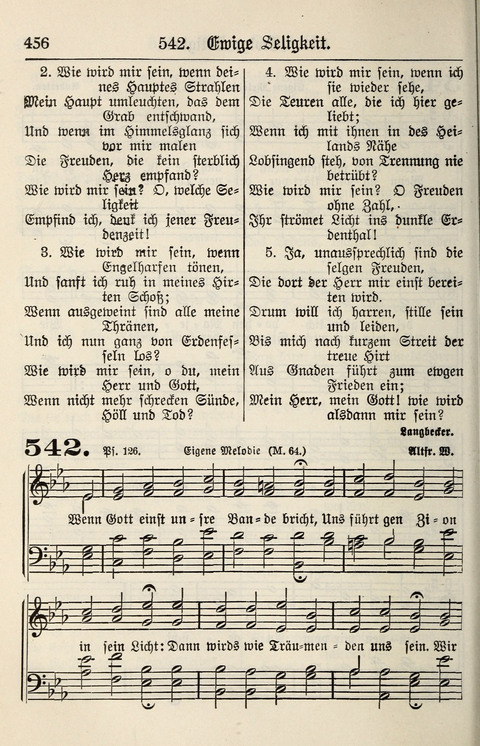 Gesangbuch für deutsche Gemeinden: enthaltend Psalmen und geistliche Lieder für öffentlichen und häuslichen Gottesdienst page 456