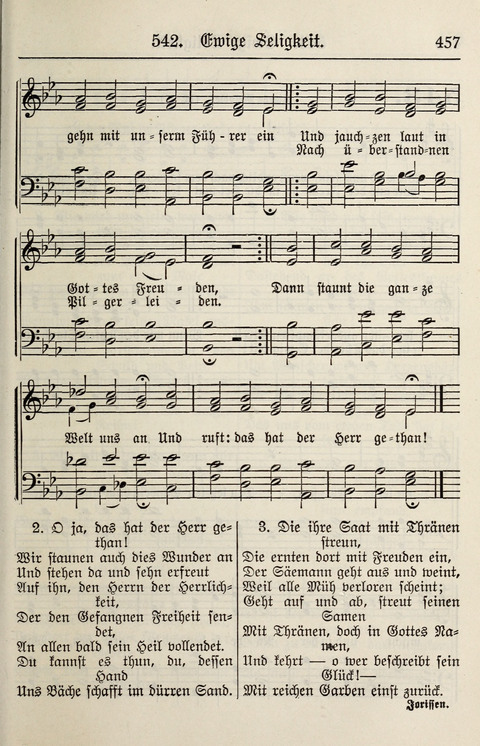 Gesangbuch für deutsche Gemeinden: enthaltend Psalmen und geistliche Lieder für öffentlichen und häuslichen Gottesdienst page 457