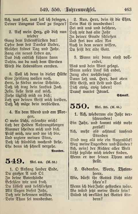 Gesangbuch für deutsche Gemeinden: enthaltend Psalmen und geistliche Lieder für öffentlichen und häuslichen Gottesdienst page 463