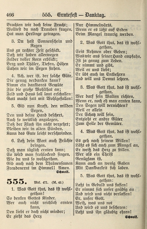 Gesangbuch für deutsche Gemeinden: enthaltend Psalmen und geistliche Lieder für öffentlichen und häuslichen Gottesdienst page 466