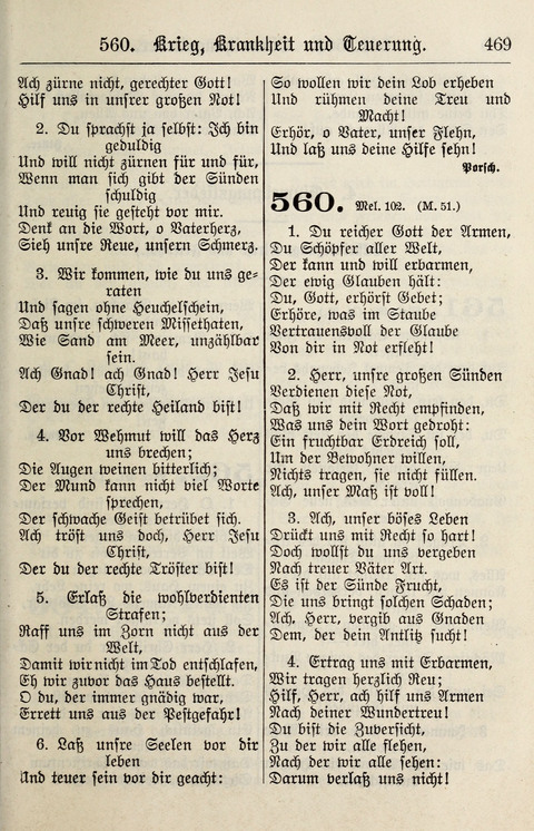 Gesangbuch für deutsche Gemeinden: enthaltend Psalmen und geistliche Lieder für öffentlichen und häuslichen Gottesdienst page 469