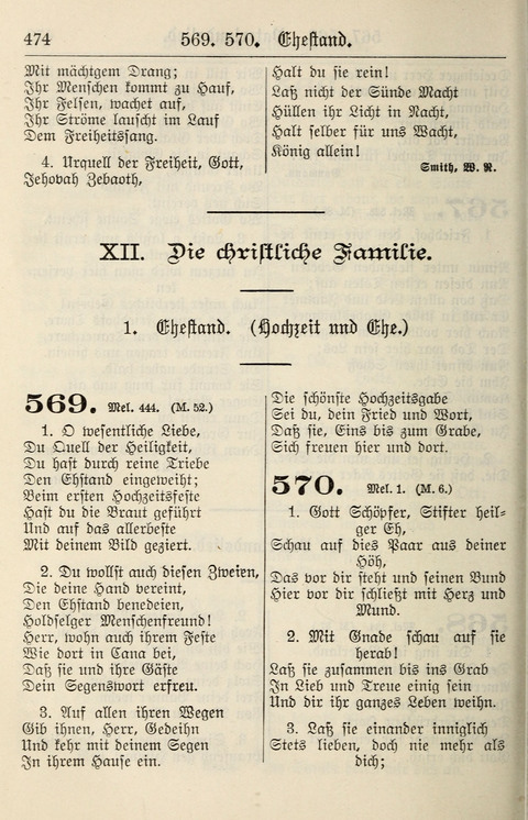 Gesangbuch für deutsche Gemeinden: enthaltend Psalmen und geistliche Lieder für öffentlichen und häuslichen Gottesdienst page 474