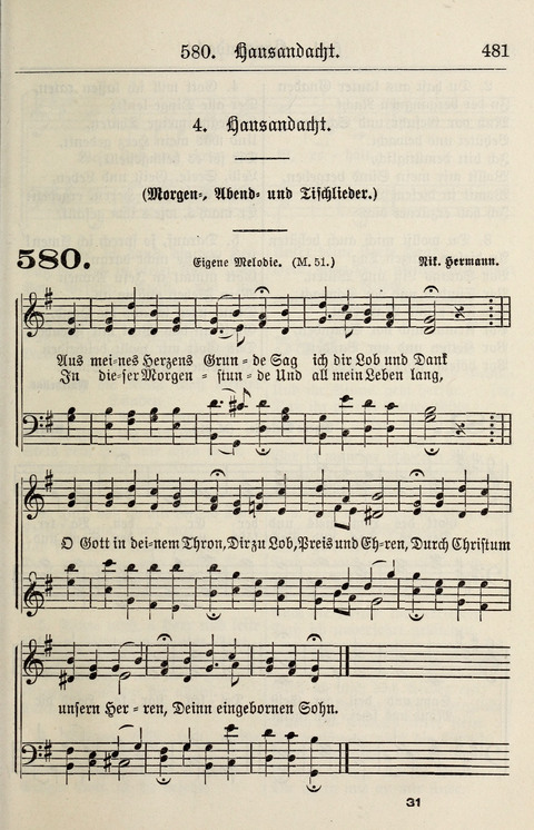 Gesangbuch für deutsche Gemeinden: enthaltend Psalmen und geistliche Lieder für öffentlichen und häuslichen Gottesdienst page 481