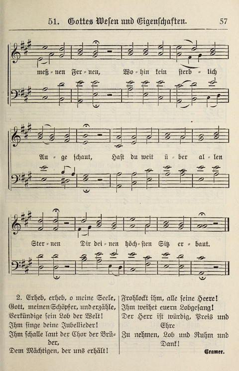 Gesangbuch für deutsche Gemeinden: enthaltend Psalmen und geistliche Lieder für öffentlichen und häuslichen Gottesdienst page 57