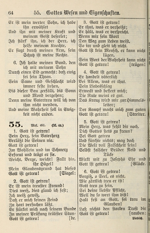 Gesangbuch für deutsche Gemeinden: enthaltend Psalmen und geistliche Lieder für öffentlichen und häuslichen Gottesdienst page 64