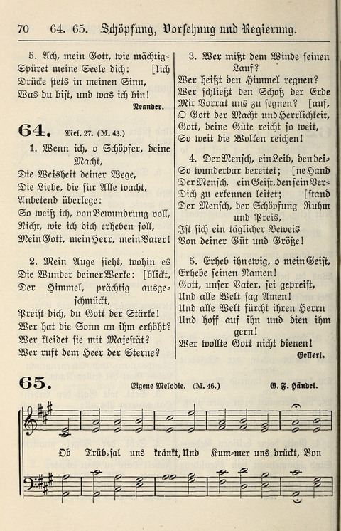 Gesangbuch für deutsche Gemeinden: enthaltend Psalmen und geistliche Lieder für öffentlichen und häuslichen Gottesdienst page 70