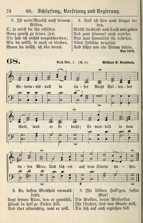 Gesangbuch für deutsche Gemeinden: enthaltend Psalmen und geistliche Lieder für öffentlichen und häuslichen Gottesdienst page 74