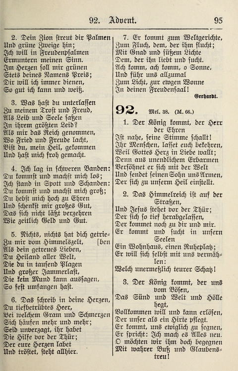 Gesangbuch für deutsche Gemeinden: enthaltend Psalmen und geistliche Lieder für öffentlichen und häuslichen Gottesdienst page 95