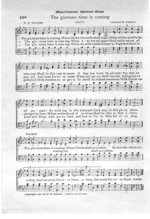 Gloria in Excelsis: a collection of responsive scripture readings, standard hymns and tunes, and spiritual songs for worship in the church and home (Abridged ed.) page 295