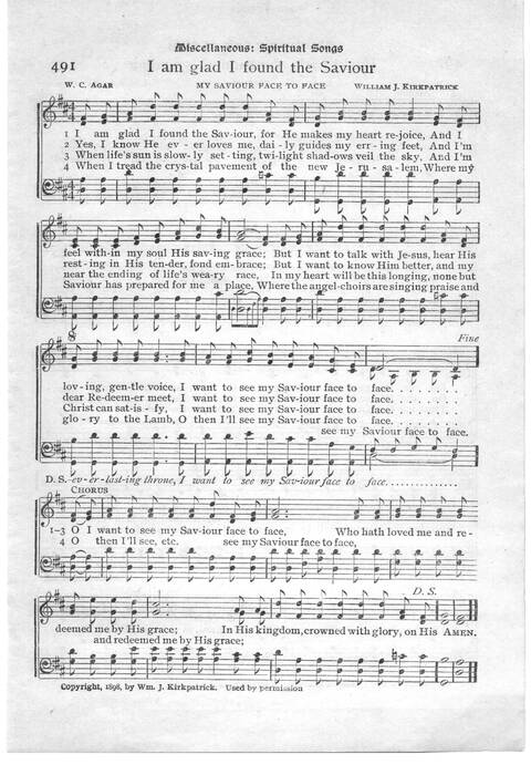 Gloria in Excelsis: a collection of responsive scripture readings, standard hymns and tunes, and spiritual songs for worship in the church and home (Abridged ed.) page 296