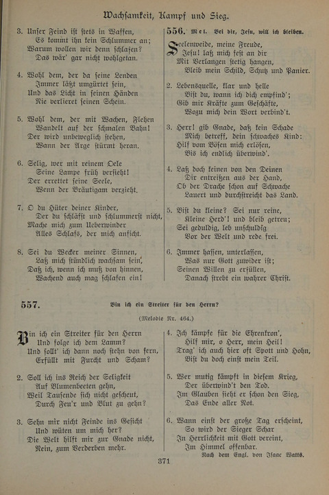 Gesangbuch der Evangelischen Gemeinschaft: für öffentlichen und häuslichen Gottesdient page 371