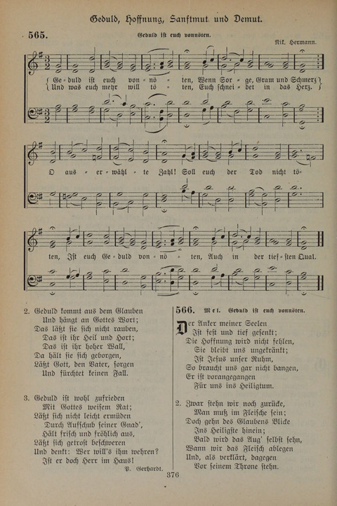 Gesangbuch der Evangelischen Gemeinschaft: für öffentlichen und häuslichen Gottesdient page 376