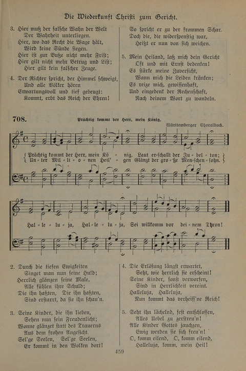 Gesangbuch der Evangelischen Gemeinschaft: für öffentlichen und häuslichen Gottesdient page 459