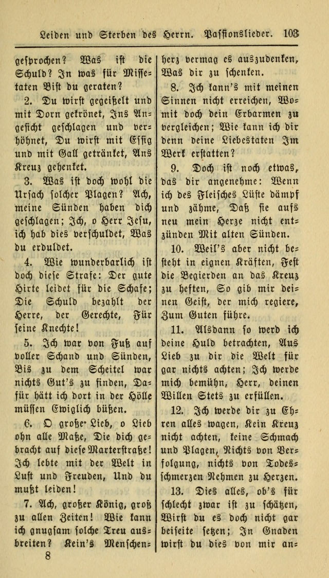 Gesangbuch der Evangelischen Kirche: herausgegeben von der Deutschen Evangelischen Synode von Nord-Amerika page 103