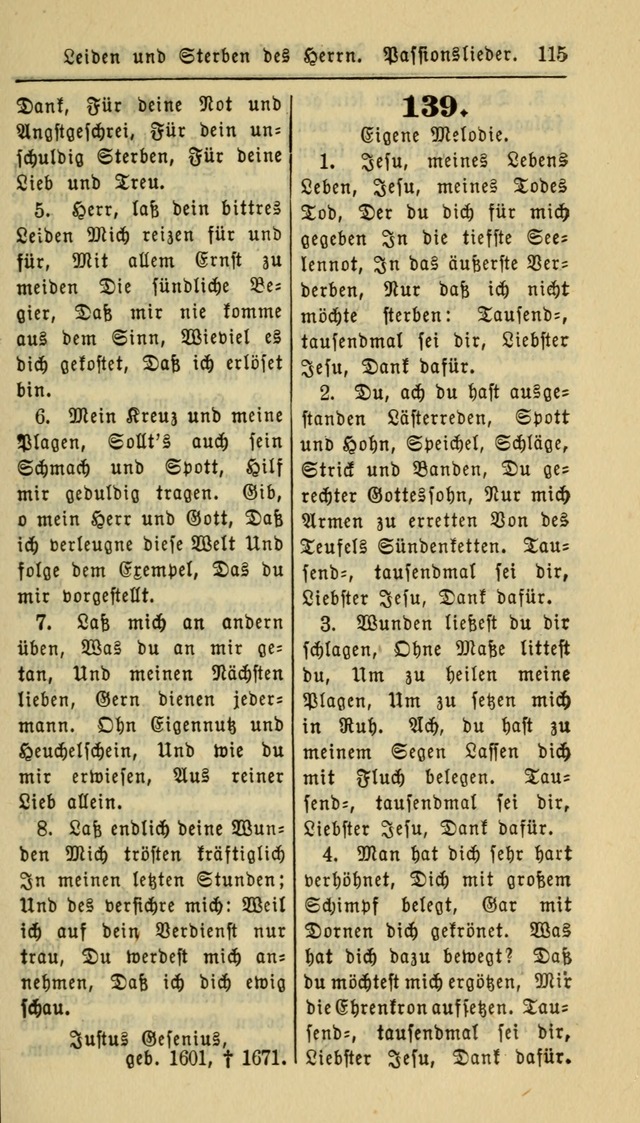 Gesangbuch der Evangelischen Kirche: herausgegeben von der Deutschen Evangelischen Synode von Nord-Amerika page 115