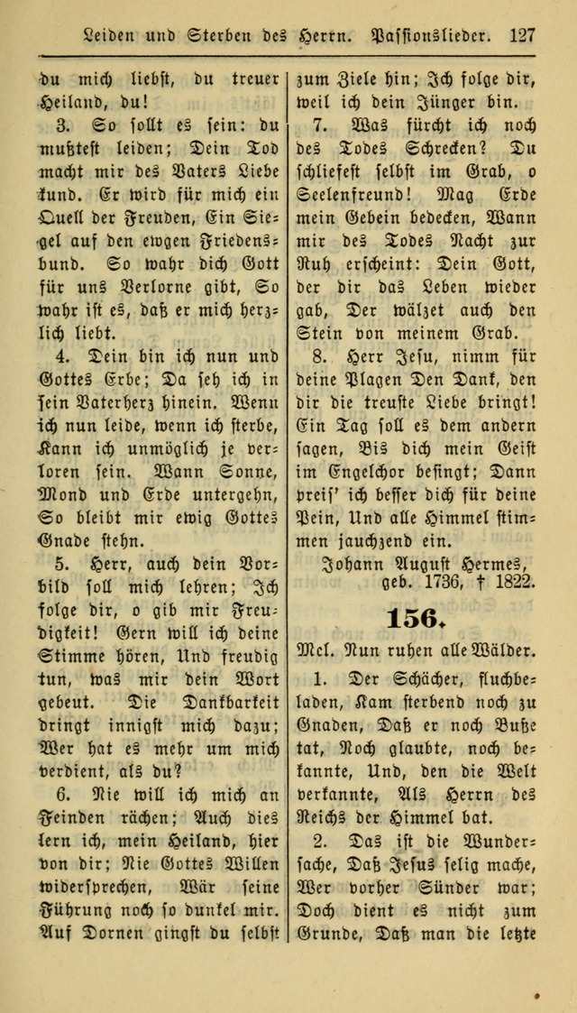 Gesangbuch der Evangelischen Kirche: herausgegeben von der Deutschen Evangelischen Synode von Nord-Amerika page 127