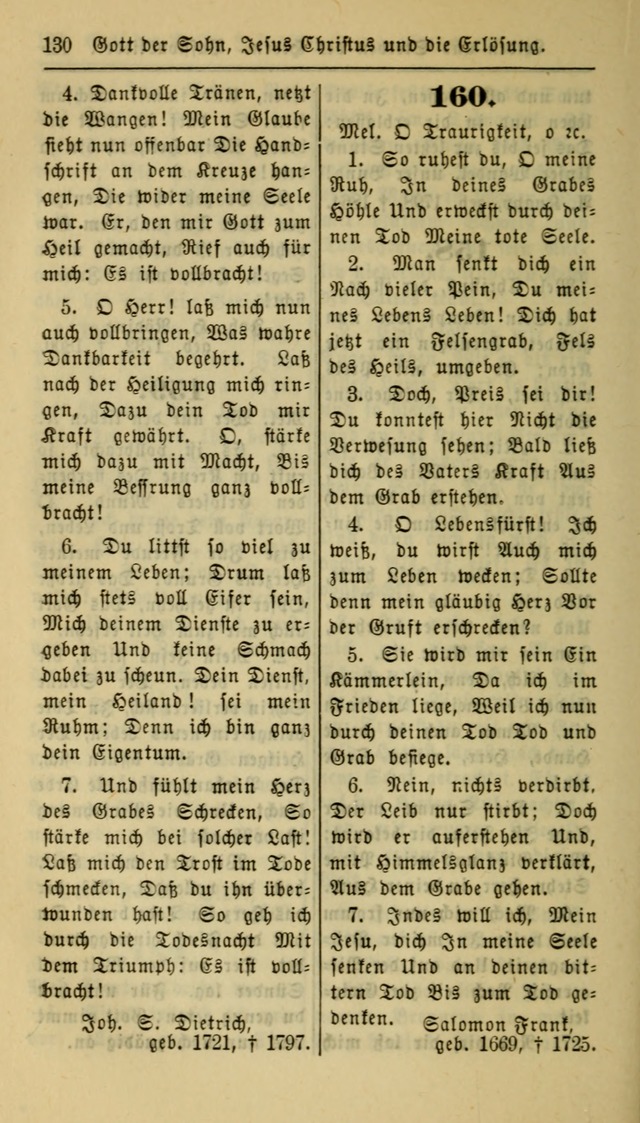 Gesangbuch der Evangelischen Kirche: herausgegeben von der Deutschen Evangelischen Synode von Nord-Amerika page 130