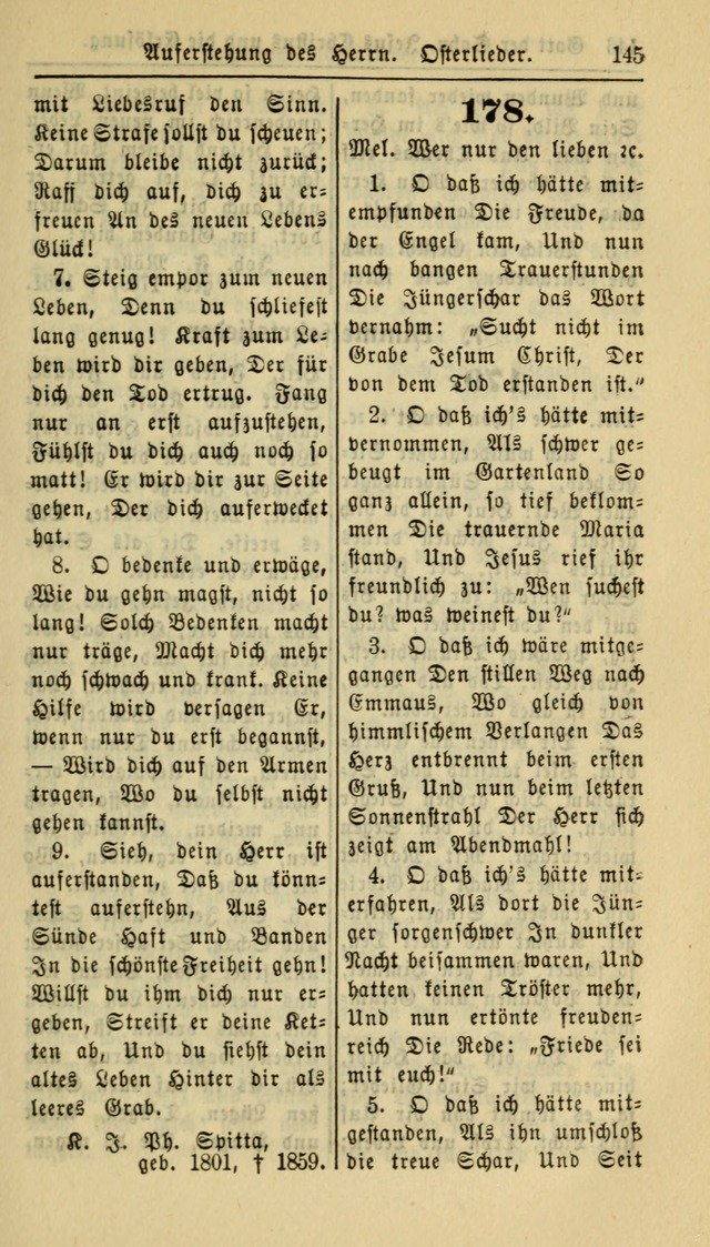 Gesangbuch der Evangelischen Kirche: herausgegeben von der Deutschen Evangelischen Synode von Nord-Amerika page 145