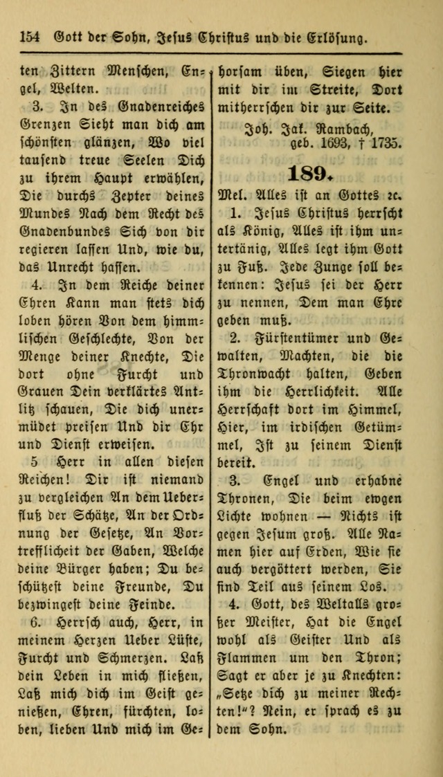 Gesangbuch der Evangelischen Kirche: herausgegeben von der Deutschen Evangelischen Synode von Nord-Amerika page 154