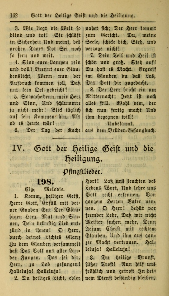 Gesangbuch der Evangelischen Kirche: herausgegeben von der Deutschen Evangelischen Synode von Nord-Amerika page 162