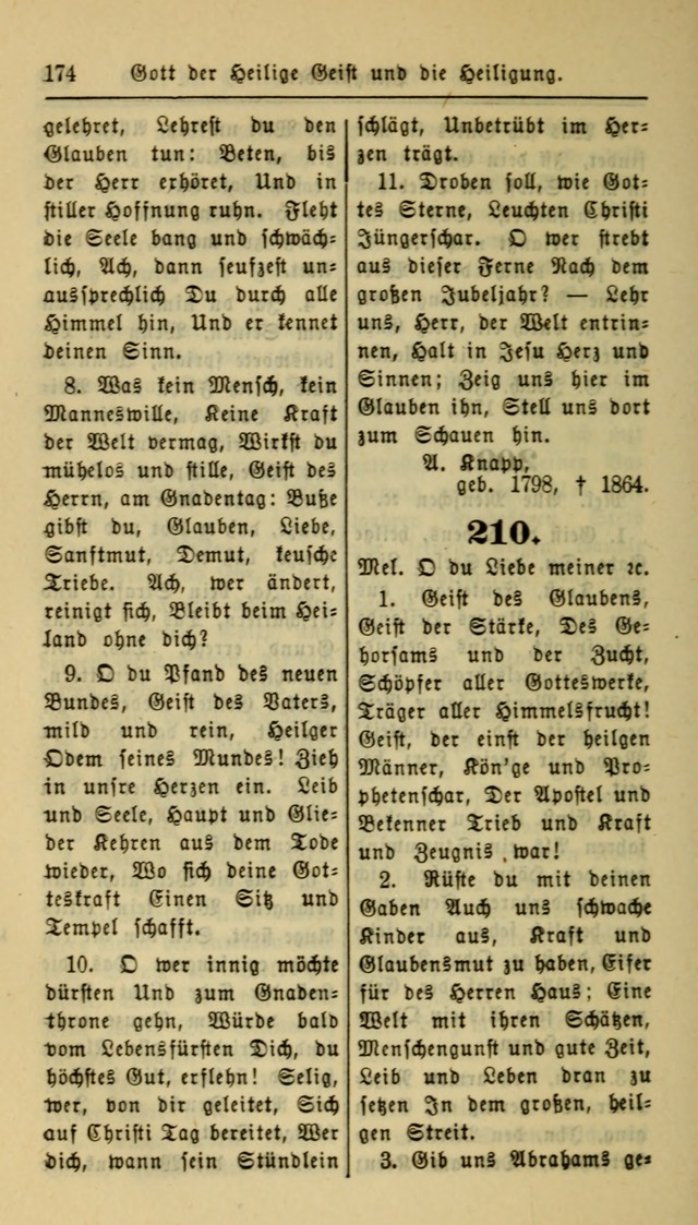 Gesangbuch der Evangelischen Kirche: herausgegeben von der Deutschen Evangelischen Synode von Nord-Amerika page 174