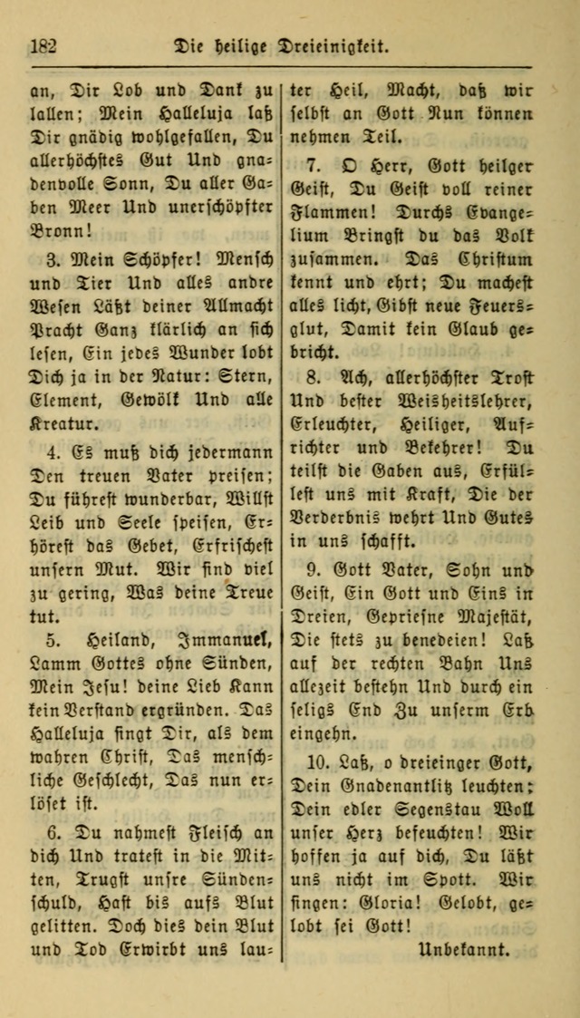 Gesangbuch der Evangelischen Kirche: herausgegeben von der Deutschen Evangelischen Synode von Nord-Amerika page 182