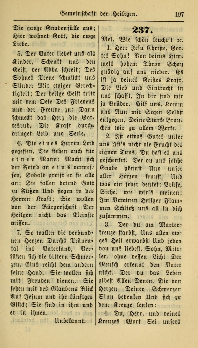 Gesangbuch der Evangelischen Kirche: herausgegeben von der Deutschen Evangelischen Synode von Nord-Amerika page 197