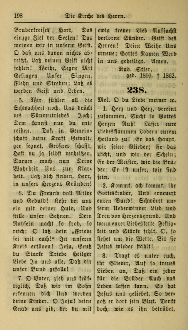 Gesangbuch der Evangelischen Kirche: herausgegeben von der Deutschen Evangelischen Synode von Nord-Amerika page 198