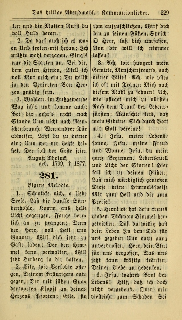 Gesangbuch der Evangelischen Kirche: herausgegeben von der Deutschen Evangelischen Synode von Nord-Amerika page 229