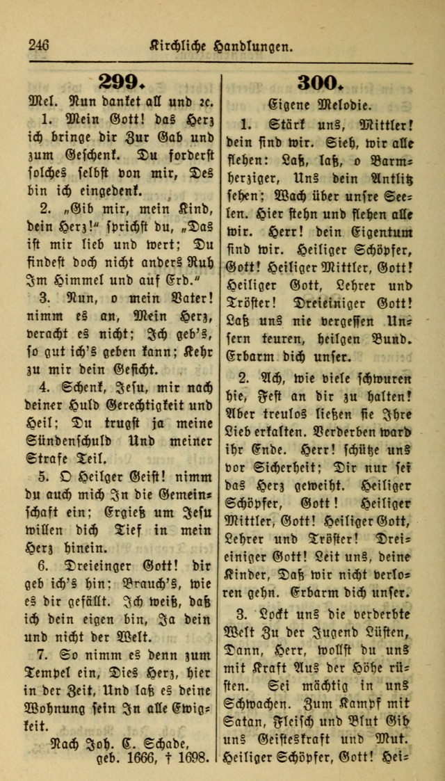 Gesangbuch der Evangelischen Kirche: herausgegeben von der Deutschen Evangelischen Synode von Nord-Amerika page 246