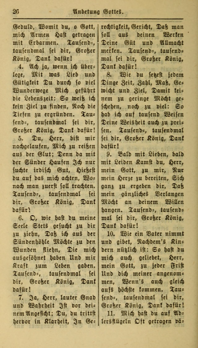 Gesangbuch der Evangelischen Kirche: herausgegeben von der Deutschen Evangelischen Synode von Nord-Amerika page 26