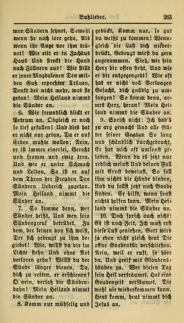 Gesangbuch der Evangelischen Kirche: herausgegeben von der Deutschen Evangelischen Synode von Nord-Amerika page 265