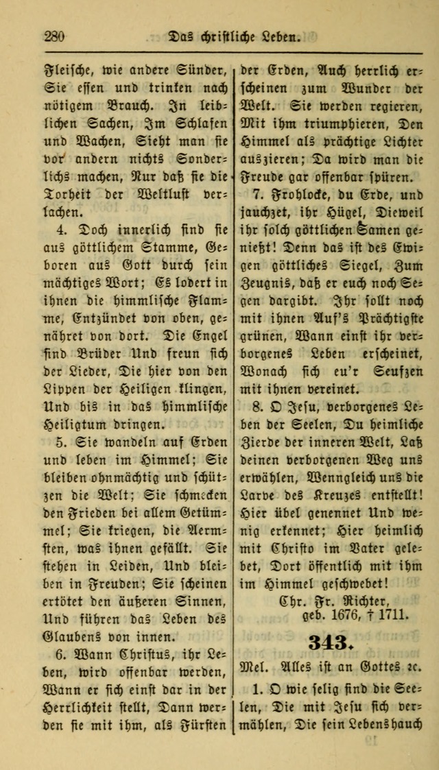 Gesangbuch der Evangelischen Kirche: herausgegeben von der Deutschen Evangelischen Synode von Nord-Amerika page 280