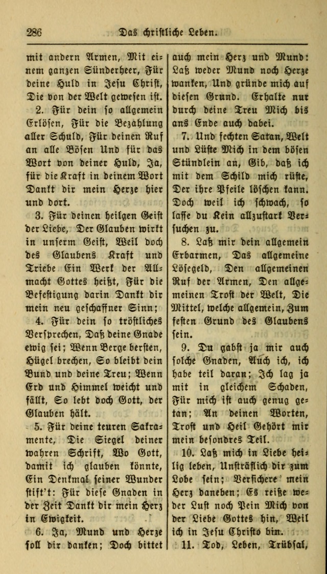 Gesangbuch der Evangelischen Kirche: herausgegeben von der Deutschen Evangelischen Synode von Nord-Amerika page 286