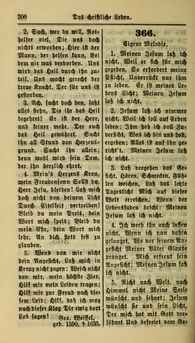 Gesangbuch der Evangelischen Kirche: herausgegeben von der Deutschen Evangelischen Synode von Nord-Amerika page 300