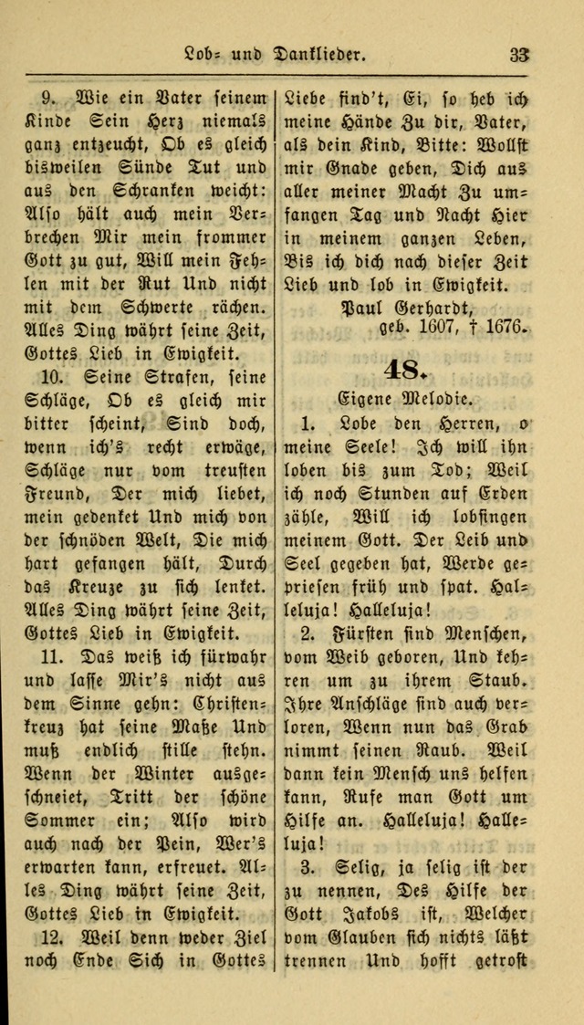 Gesangbuch der Evangelischen Kirche: herausgegeben von der Deutschen Evangelischen Synode von Nord-Amerika page 33