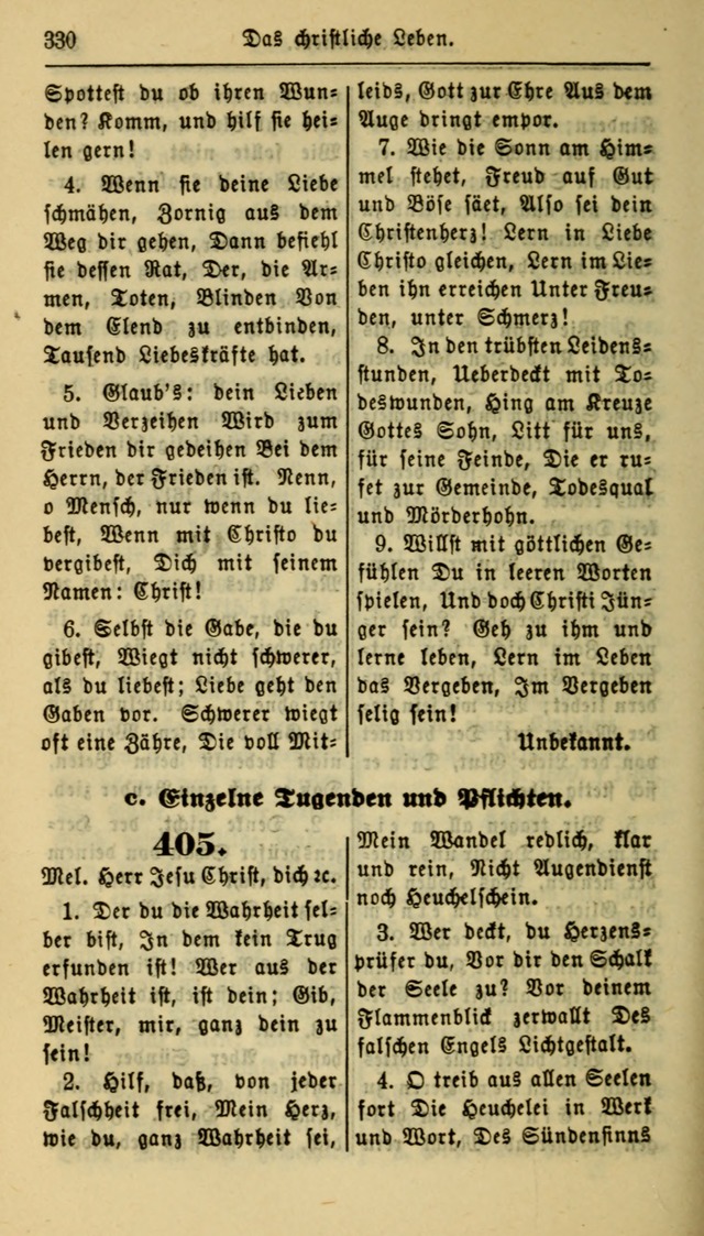 Gesangbuch der Evangelischen Kirche: herausgegeben von der Deutschen Evangelischen Synode von Nord-Amerika page 330