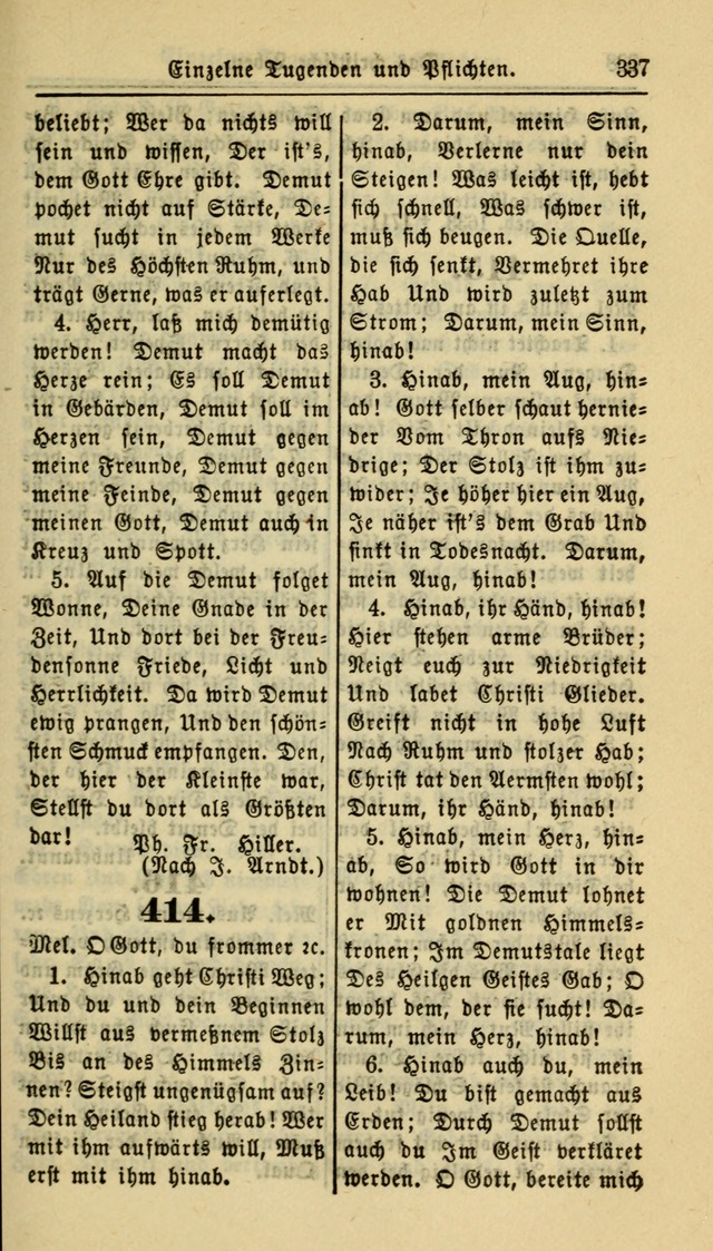 Gesangbuch der Evangelischen Kirche: herausgegeben von der Deutschen Evangelischen Synode von Nord-Amerika page 337