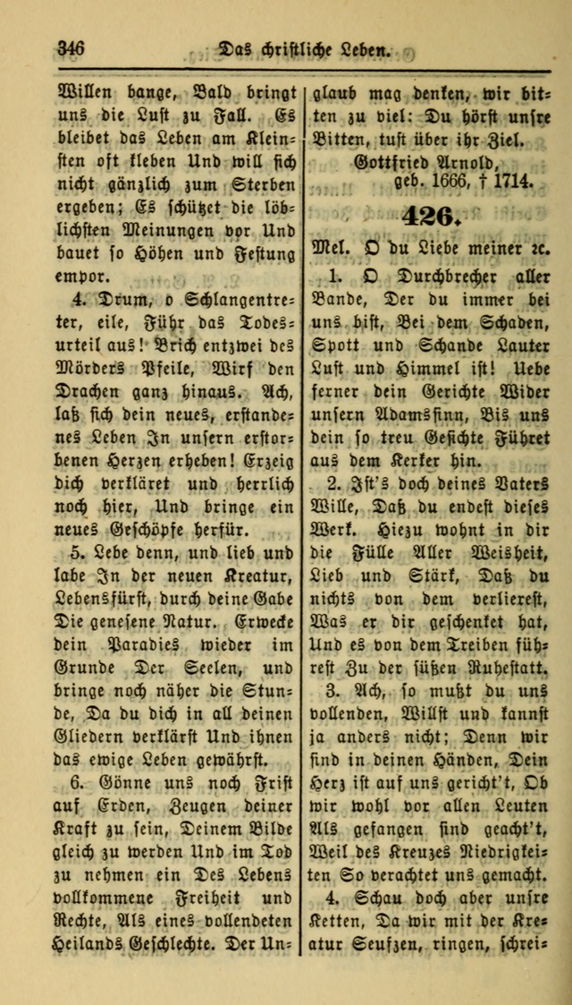 Gesangbuch der Evangelischen Kirche: herausgegeben von der Deutschen Evangelischen Synode von Nord-Amerika page 346