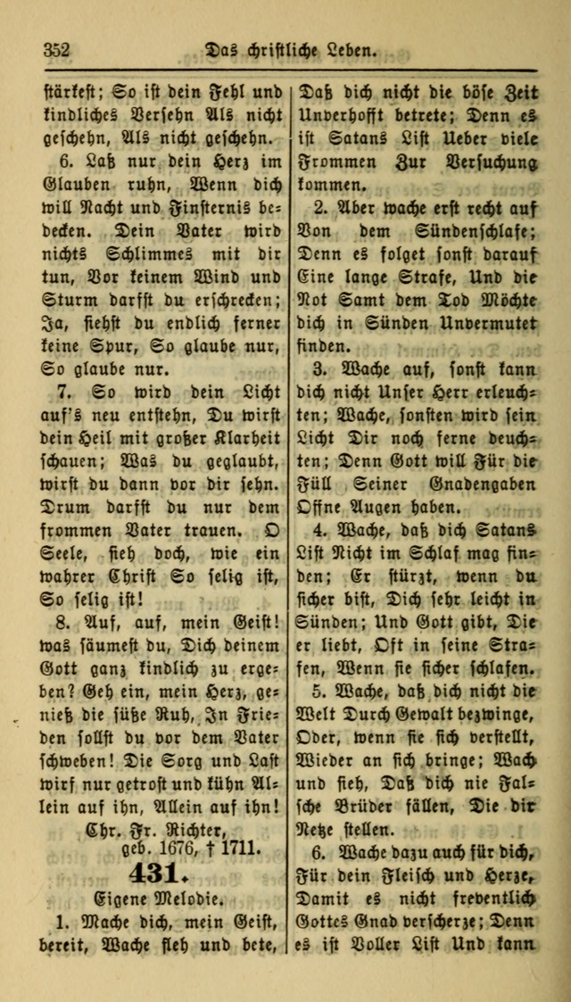 Gesangbuch der Evangelischen Kirche: herausgegeben von der Deutschen Evangelischen Synode von Nord-Amerika page 352