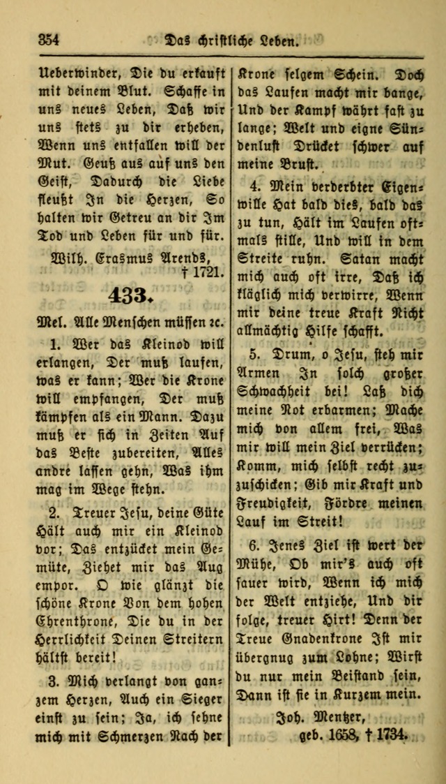 Gesangbuch der Evangelischen Kirche: herausgegeben von der Deutschen Evangelischen Synode von Nord-Amerika page 354