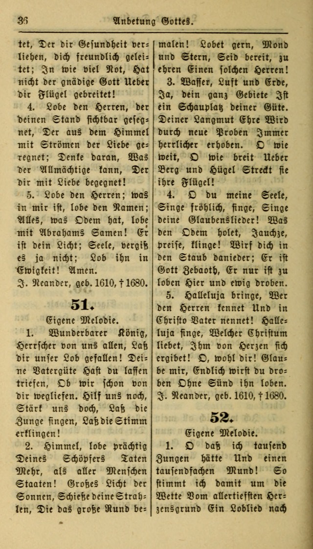 Gesangbuch der Evangelischen Kirche: herausgegeben von der Deutschen Evangelischen Synode von Nord-Amerika page 36