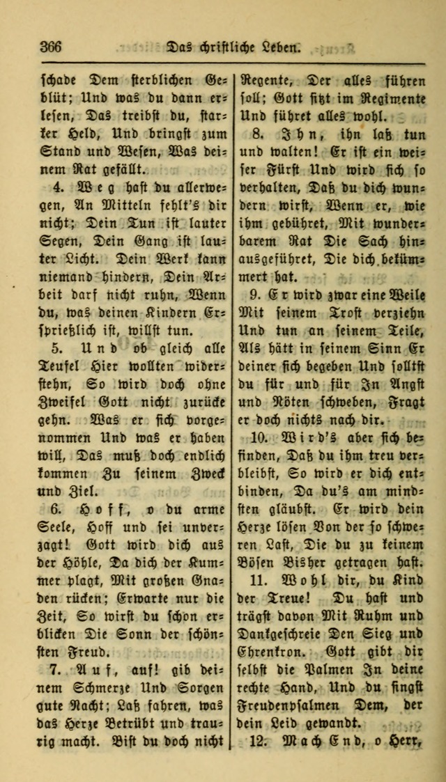 Gesangbuch der Evangelischen Kirche: herausgegeben von der Deutschen Evangelischen Synode von Nord-Amerika page 366