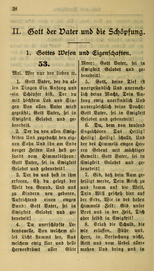 Gesangbuch der Evangelischen Kirche: herausgegeben von der Deutschen Evangelischen Synode von Nord-Amerika page 38