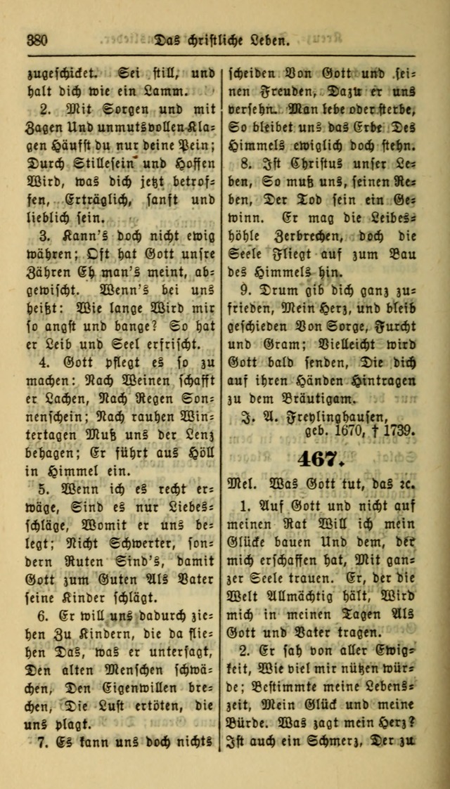 Gesangbuch der Evangelischen Kirche: herausgegeben von der Deutschen Evangelischen Synode von Nord-Amerika page 380