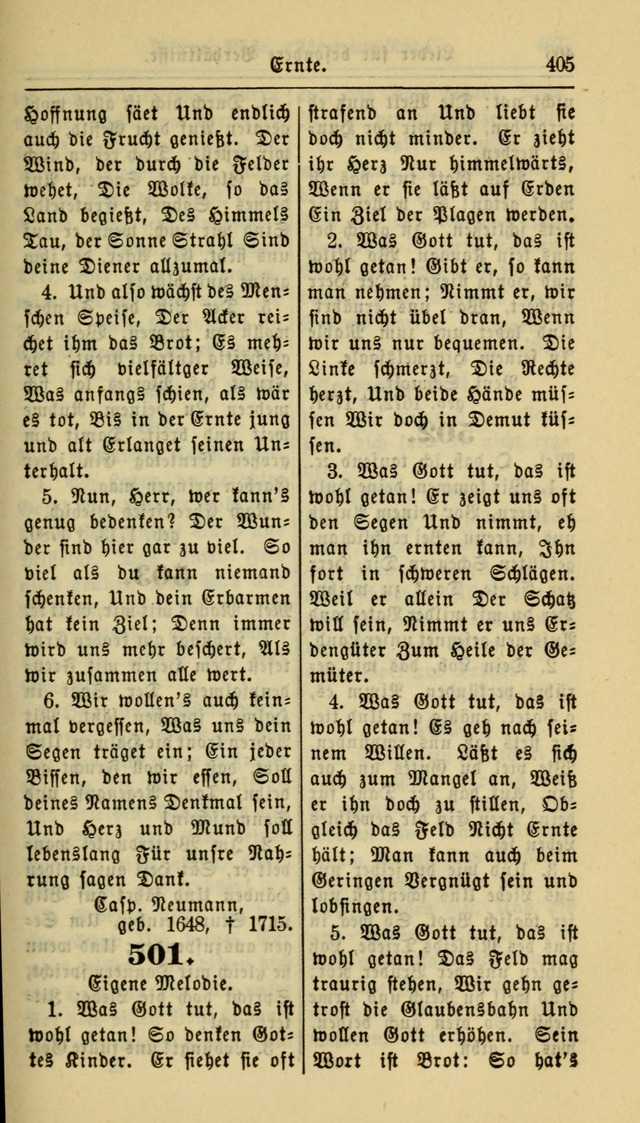 Gesangbuch der Evangelischen Kirche: herausgegeben von der Deutschen Evangelischen Synode von Nord-Amerika page 405