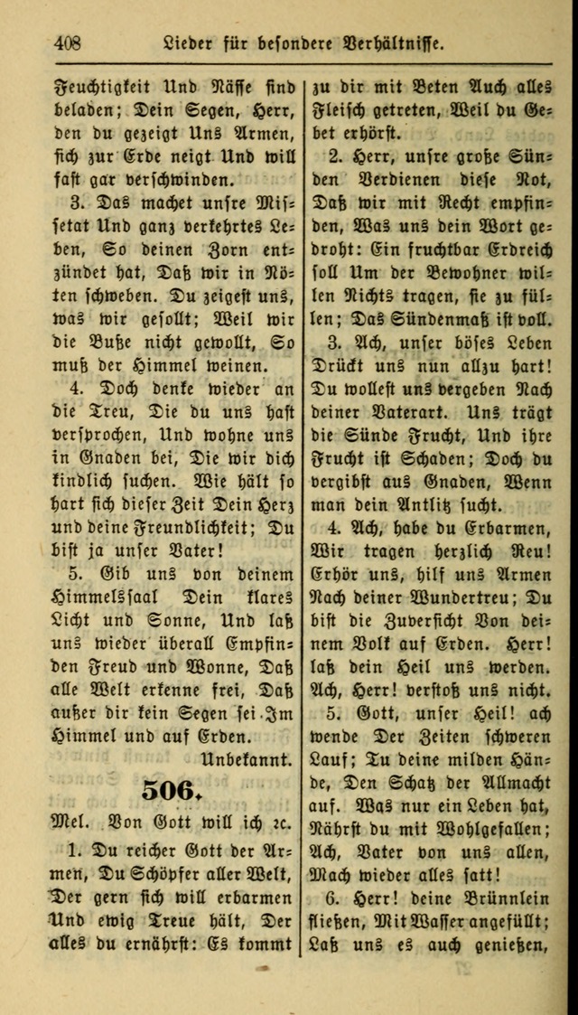 Gesangbuch der Evangelischen Kirche: herausgegeben von der Deutschen Evangelischen Synode von Nord-Amerika page 408