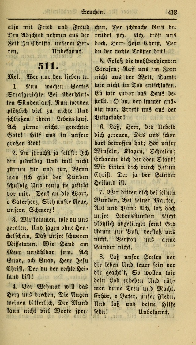 Gesangbuch der Evangelischen Kirche: herausgegeben von der Deutschen Evangelischen Synode von Nord-Amerika page 413