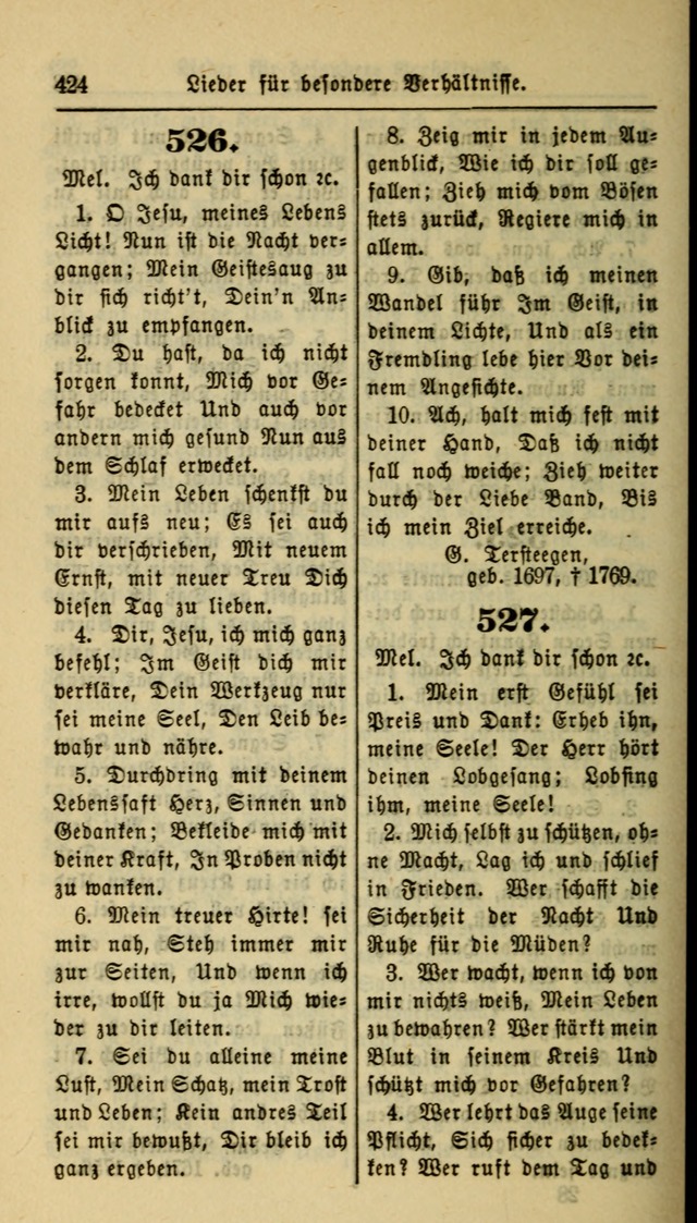 Gesangbuch der Evangelischen Kirche: herausgegeben von der Deutschen Evangelischen Synode von Nord-Amerika page 424